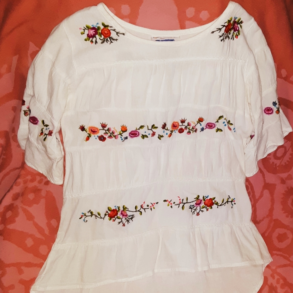 Guatemalan embroidered blouse